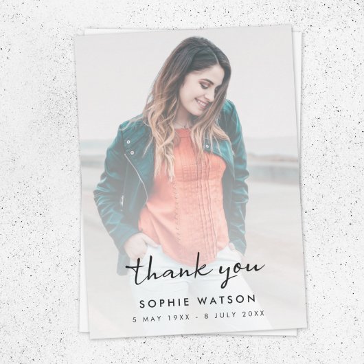 Moderne begrafenis | Herdenking van de levensdenkb Bedankkaart