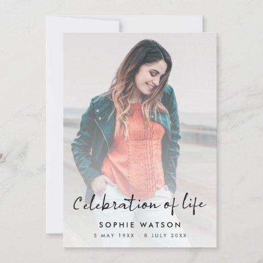 Moderne begrafenis | Herdenking van de levensdenkb Kaart (Voorkant)