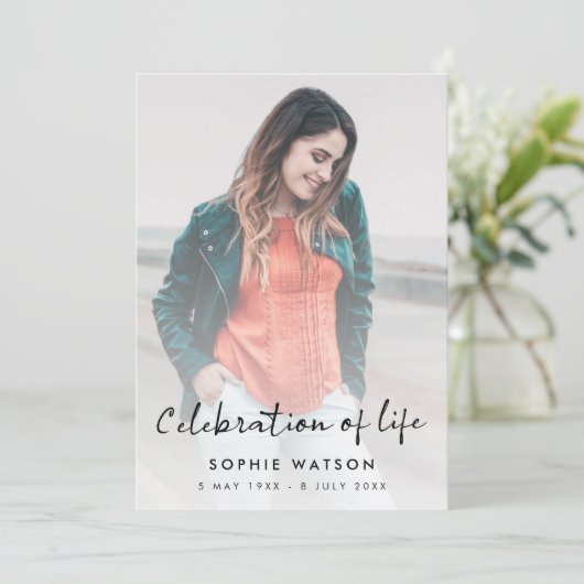 Moderne begrafenis | Herdenking van de levensdenkb Kaart (Staand voorkant)