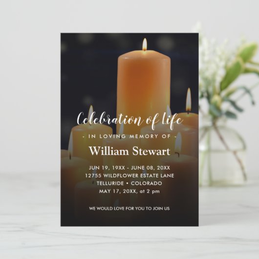 Moderne begrafenis | Kaarsengeviering van het leve Kaart (Staand voorkant)
