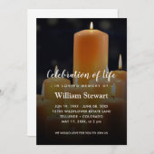 Moderne begrafenis | Kaarsengeviering van het leve Kaart (Voorkant / Achterkant)