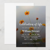 Moderne begrafenis | Levensbloem Kaart (Voorkant / Achterkant)