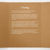 Moderne begrafenis / Memorial Faux Kraft Fotocolla Drieluik Programma (Binnenkant midden)