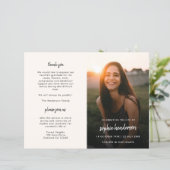 Moderne begrafenis | Memorial Order of Service (Staand voorkant)