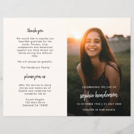 Moderne begrafenis | Memorial Order of Service