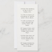 Moderne begrafenis | Memorial Photo Poem Favor Car (Achterkant)