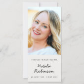 Moderne begrafenis | Memorial Photo Poem Favor Car (Voorkant)