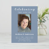 Moderne begrafenis minimale foto viering van het l kaart (Staand voorkant)