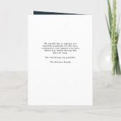 Moderne begrafenis | Navy Blue Order of Service ge Programma (Achterkant)