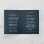 Moderne begrafenis | Navy Blue Order of Service ge Programma (Binnen)