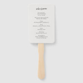 Moderne begrafenis | Orde van de Dag van het Leven Handwaaier (Achterkant)