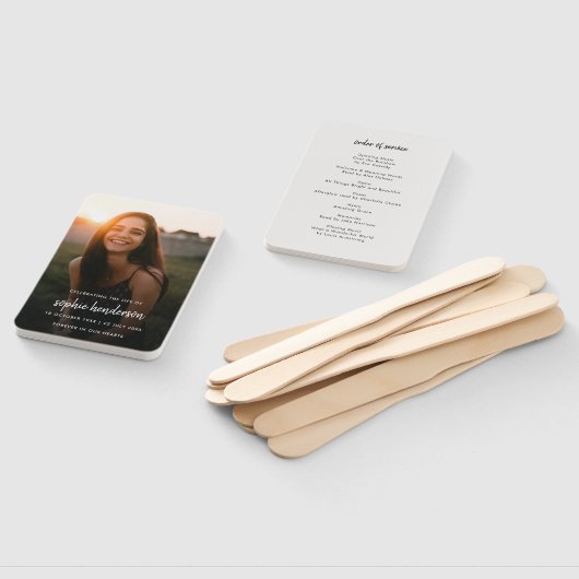 Moderne begrafenis | Orde van de Dag van het Leven Handwaaier (Niet-gemonteerd)