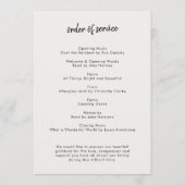 Moderne begrafenis | Orde van de Dag van het Leven Programmakaart (Achterkant)