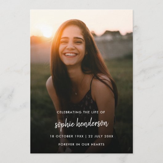 Moderne begrafenis | Orde van de Dag van het Leven Programmakaart (Voorkant)