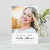 Moderne begrafenis | Orde van de Dag van het Leven Programmakaart (Staand voorkant)