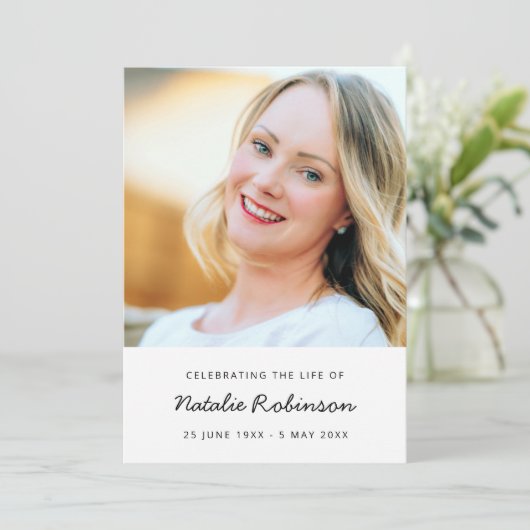 Moderne begrafenis | Orde van de Dag van het Leven Programmakaart (Staand voorkant)