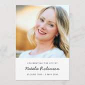 Moderne begrafenis | Orde van de Dag van het Leven Programmakaart (Voorkant)