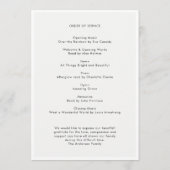 Moderne begrafenis | Orde van dienst Memorial Foto Programmakaart (Achterkant)