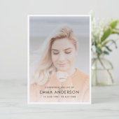 Moderne begrafenis | Orde van dienst Memorial Foto Programmakaart (Staand voorkant)