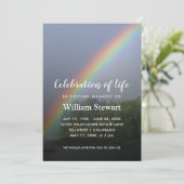 Moderne begrafenis | Rainbow Celebration of Life Kaart (Staand voorkant)