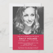 Moderne begrafenis | Roze viering van het leven Kaart (Voorkant)