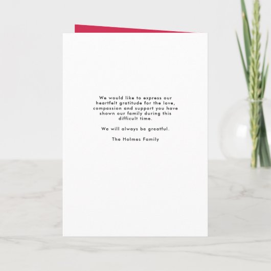 Moderne begrafenis | Roze volgorde van dienst verv Programma (Achterkant)