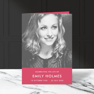 Moderne begrafenis   Roze volgorde van dienst verv Programma