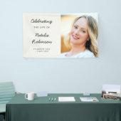 Moderne begrafenis | Sylish Script Celebration of  Spandoek (Beurs)