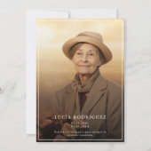 Moderne begrafenis viering Spaanse Memorial Foto Kaart (Achterkant)