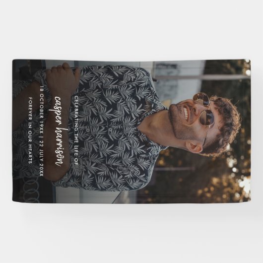 Moderne begrafenis | Viering van de biologie Spandoek (Horizontaal)