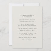 Moderne begrafenis | Viering van de minimalistisch Bedankkaart (Achterkant)