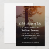 Moderne begrafenis | Viering van de uitnodiging to (Voorkant / Achterkant)