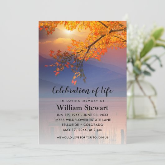 Moderne begrafenis | Viering van de zonsondergang  Kaart (Staand voorkant)