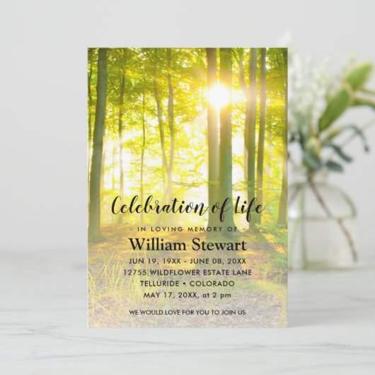 Moderne begrafenis | Viering van de zonsondergang  Kaart (Staand voorkant)