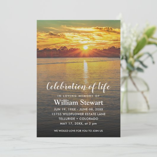 Moderne begrafenis | Viering van de zonsondergang Kaart (Staand voorkant)