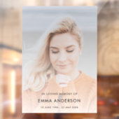 Moderne begrafenis | Viering van grote foto van Li Raamsticker (Vel 2)