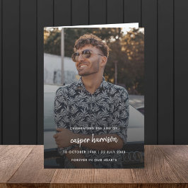 Moderne begrafenis | Viering van het leven gevouwe Programma