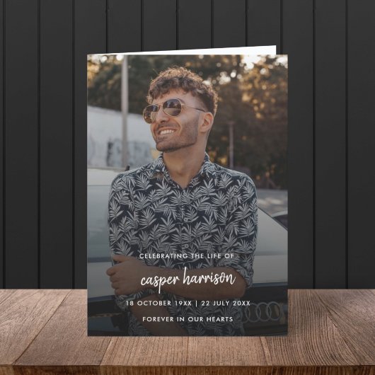 Moderne begrafenis | Viering van het leven gevouwe Programma