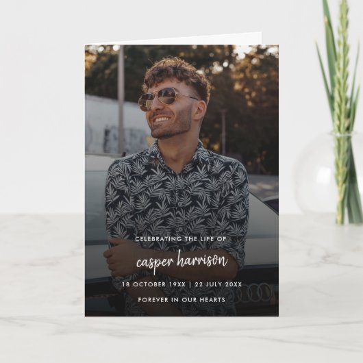 Moderne begrafenis | Viering van het leven gevouwe Programma (Voorkant)