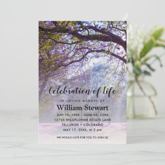 Moderne begrafenis | Viering van het leven Kaart (Staand voorkant)