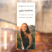 Moderne begrafenis | Viering van het Life-fotoscri Raamsticker (Vel 2)