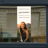 Moderne begrafenis | Viering van het Life-fotoscri Raamsticker