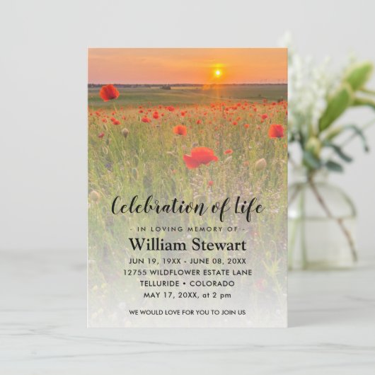 Moderne begrafenis | Viering van in het wild leven Kaart (Staand voorkant)