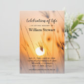 Moderne begrafenis | Viering van Life Elegant Kaart (Staand voorkant)