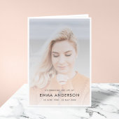 Moderne begrafenis | Viering van Life Photo Folded Programma