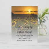 Moderne begrafenis | Viering van Life Sunflower Kaart (Staand voorkant)