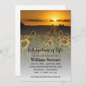 Moderne begrafenis | Viering van Life Sunflower Kaart (Voorkant / Achterkant)