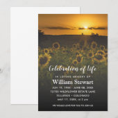 Moderne begrafenis | Viering van Life Sunflower Kaart (Voorkant / Achterkant)