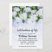 Moderne begrafenis | Viering van Life White Flower Kaart (Voorkant / Achterkant)