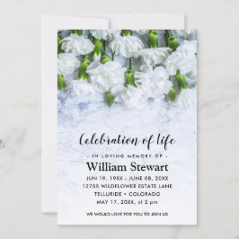 Moderne begrafenis | Viering van Life White Flower Kaart
